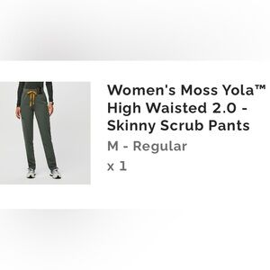 FIGS High Waisted Yola Pant (Moss)